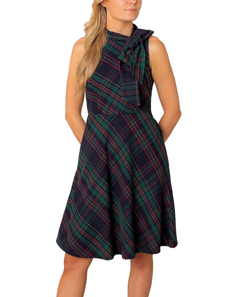 Women's Hope and Henry Organic Sleeveless Bow Neck Dress