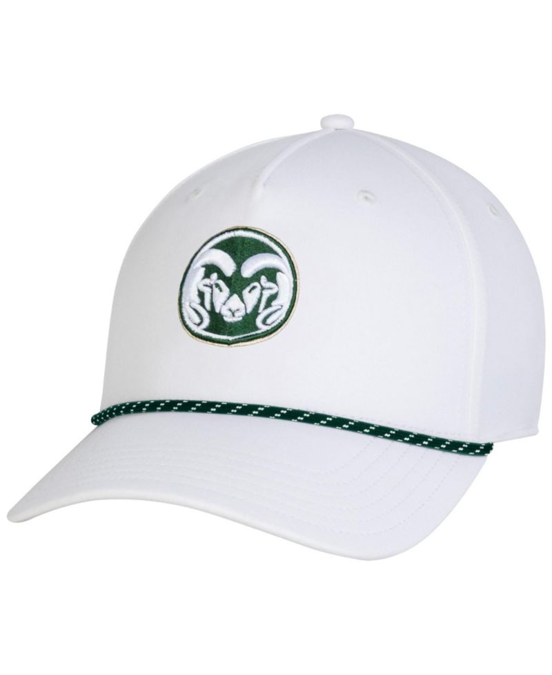 Men's White Colorado State Rams Sideline Drive Rope Adjustable Hat