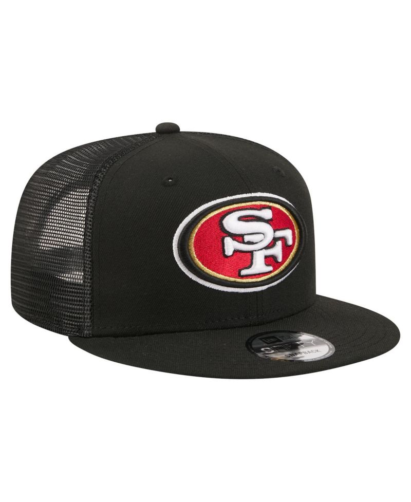 Men's Black San Francisco 49ers Core Team 9FIFTY Trucker Snapback Hat