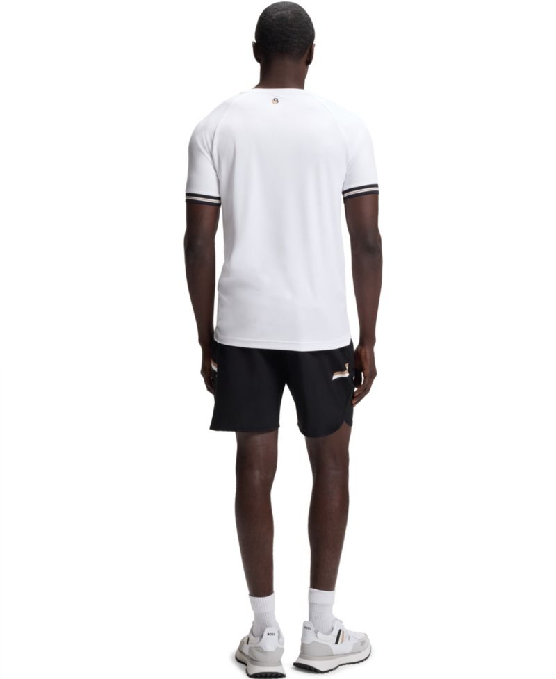Men's Active Tennis-Ball Embossing Slim-Fit T-Shirt