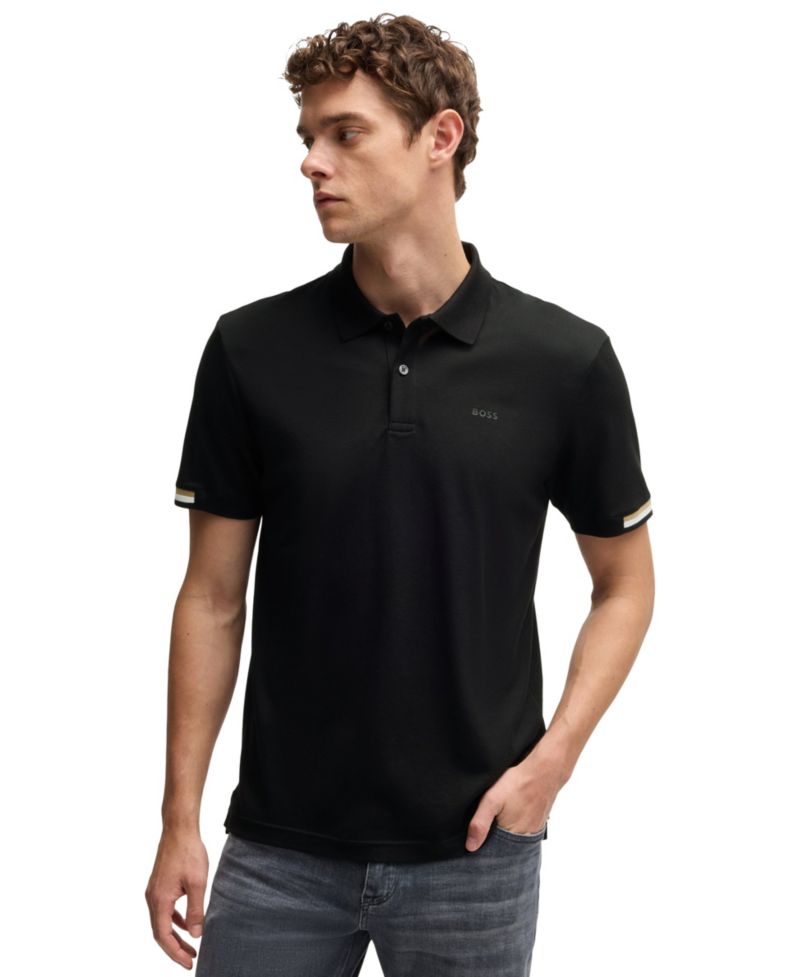 Men's Regular-Fit Rubberized Logo Polo Shirt