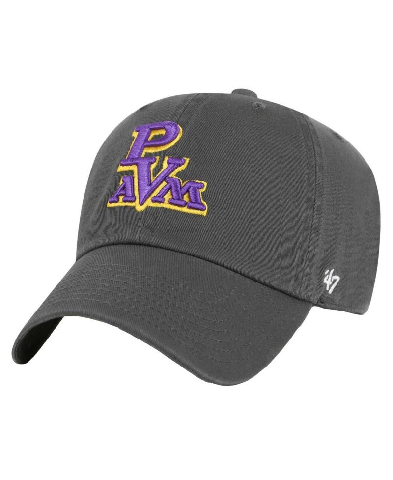 Men's Charcoal Prairie View A M Panthers Side Back Clean Up Adjustable Hat
