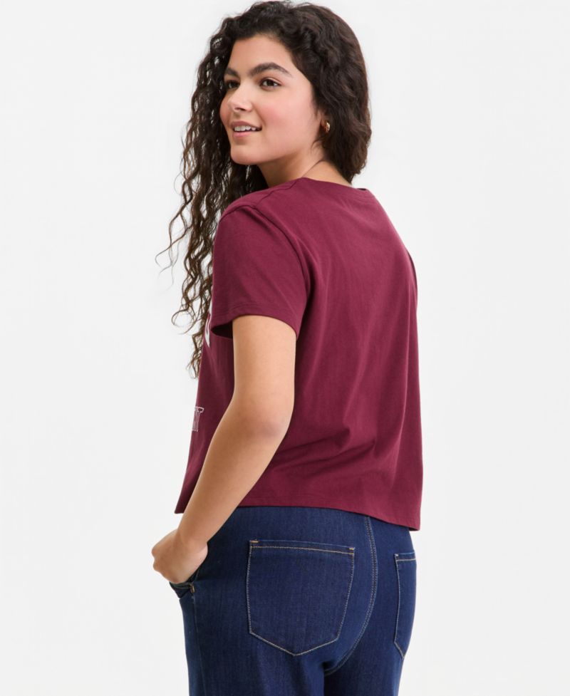 Juniors' Woodstock Football Graphic-Print Tee