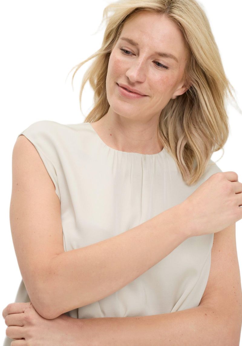 Women's Satin Effect Sleeveless Shell Top