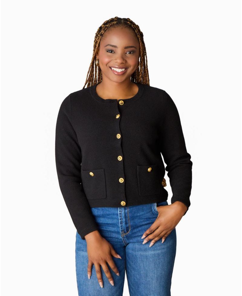 Women's Itch-Free Merino Wool Button Cardigan with Soft Lining