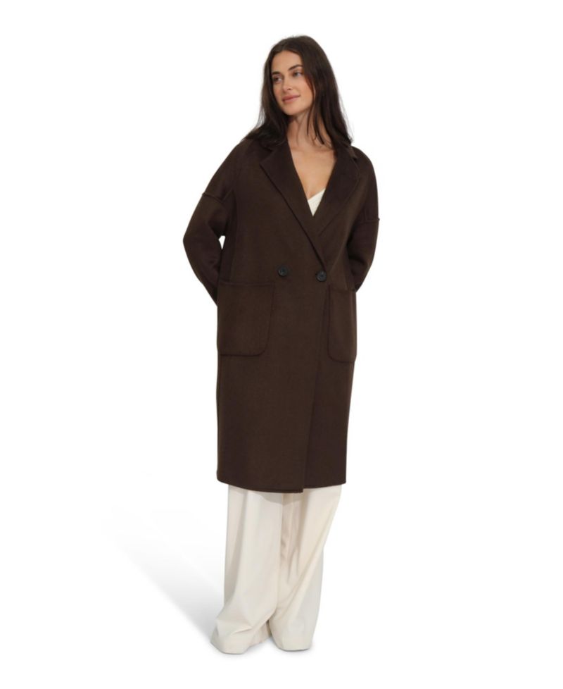Women's Publisher Double-Breasted Wool Blend Coat