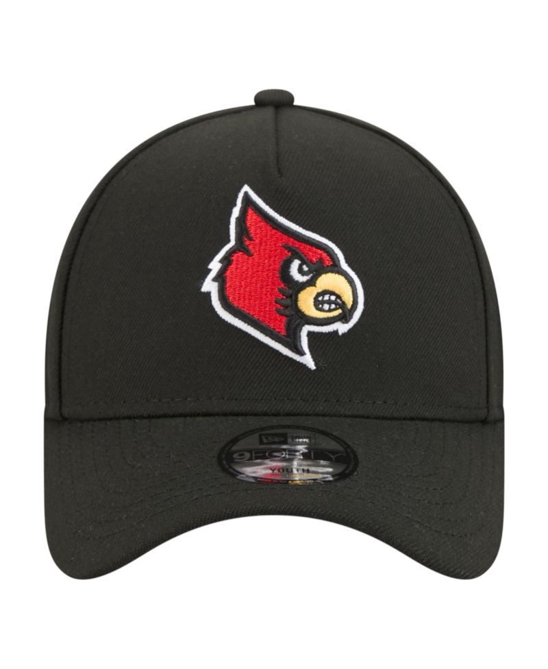 Big Boys and Girls Black Louisville Cardinals 9FORTY A-Frame Adjustable Hat