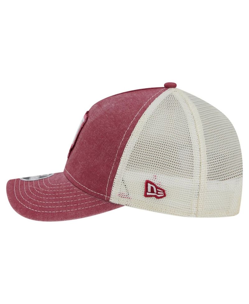 Big Boys and Girls Crimson Indiana Hoosiers Retro A-Frame Adjustable Trucker Hat