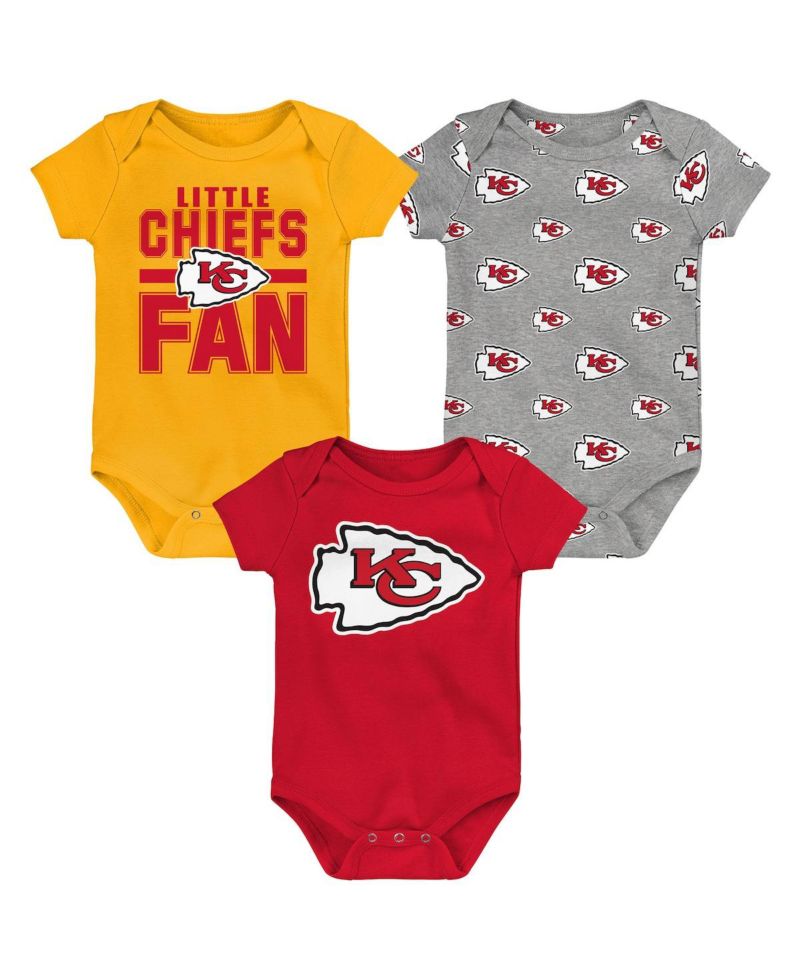 Newborn 3-Pack Kansas City Chiefs Little Tike Bodysuit Set