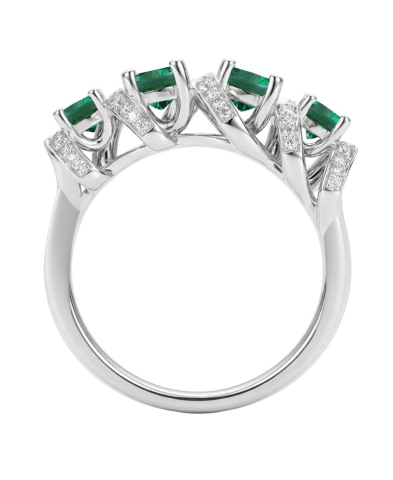 Amethyst (7/8 ct. t.w.) & Lab Grown White Sapphire (1/4 ct. t.w.) Ring in 14k Gold Over Sterling Silver (Also Available in Multi-Stones)