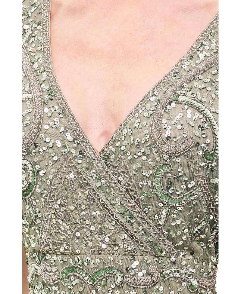 Women's Embellished Sequins Fitted Maxi Gown