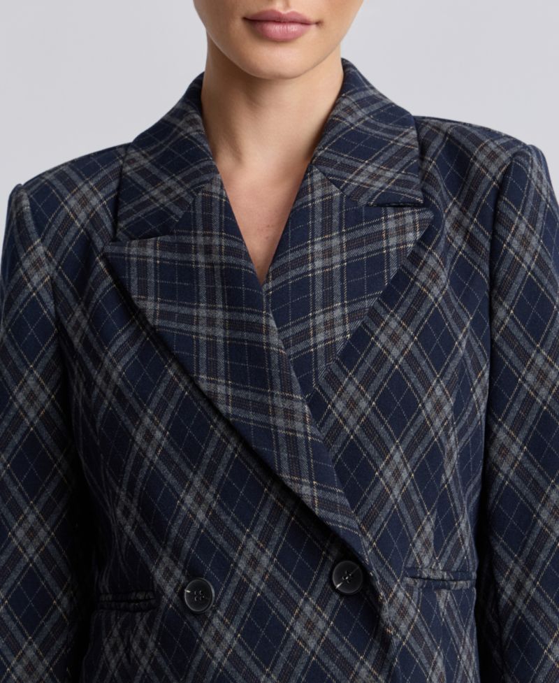 Women's Cropped Double-Breasted Blazer