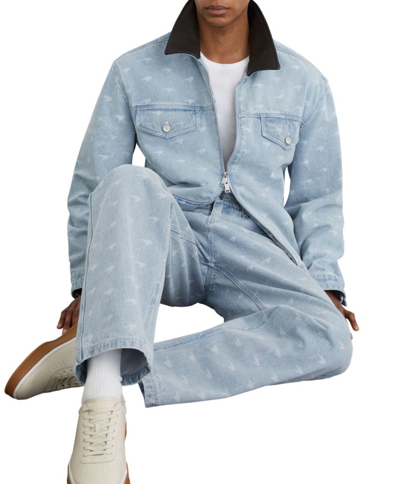 Men's Parsec Relaxed-Fit McLaren Racing Speed mark Print Jeans