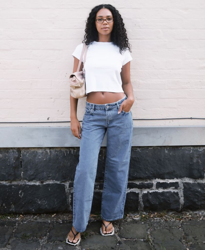 Women's Selena Lace Wide-Leg Baggy Jeans
