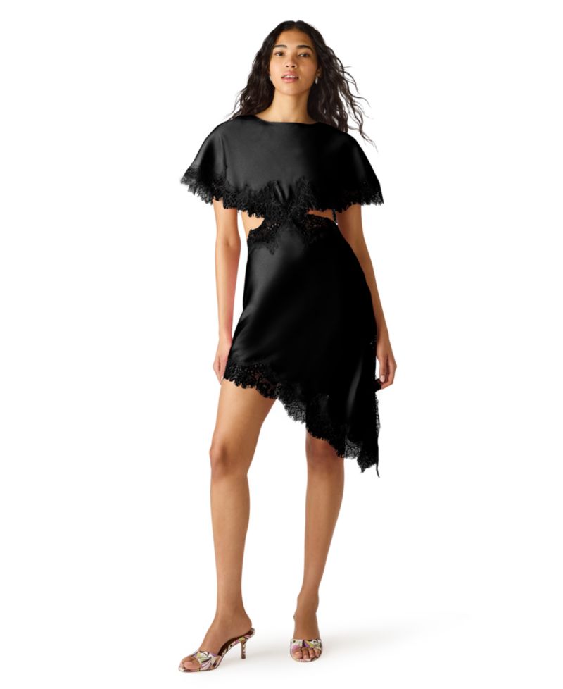Women's Asymmetric Lace Trim Maycie Dress