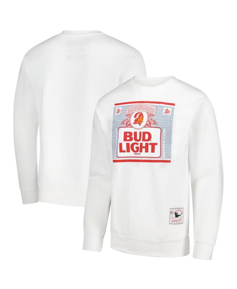 x Bud Light Men's White Tampa Bay Buccaneers The Crest Pullover Sweatshirt