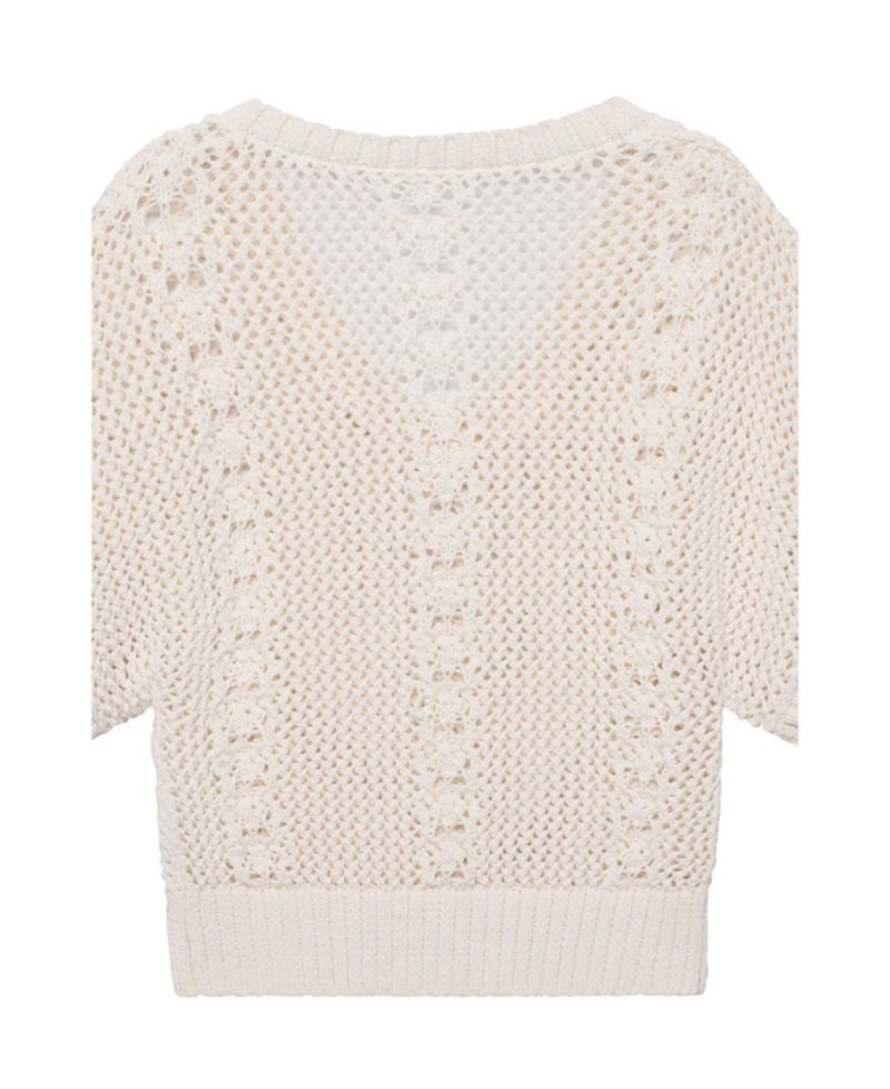 Women's Open Knit Crochet Top