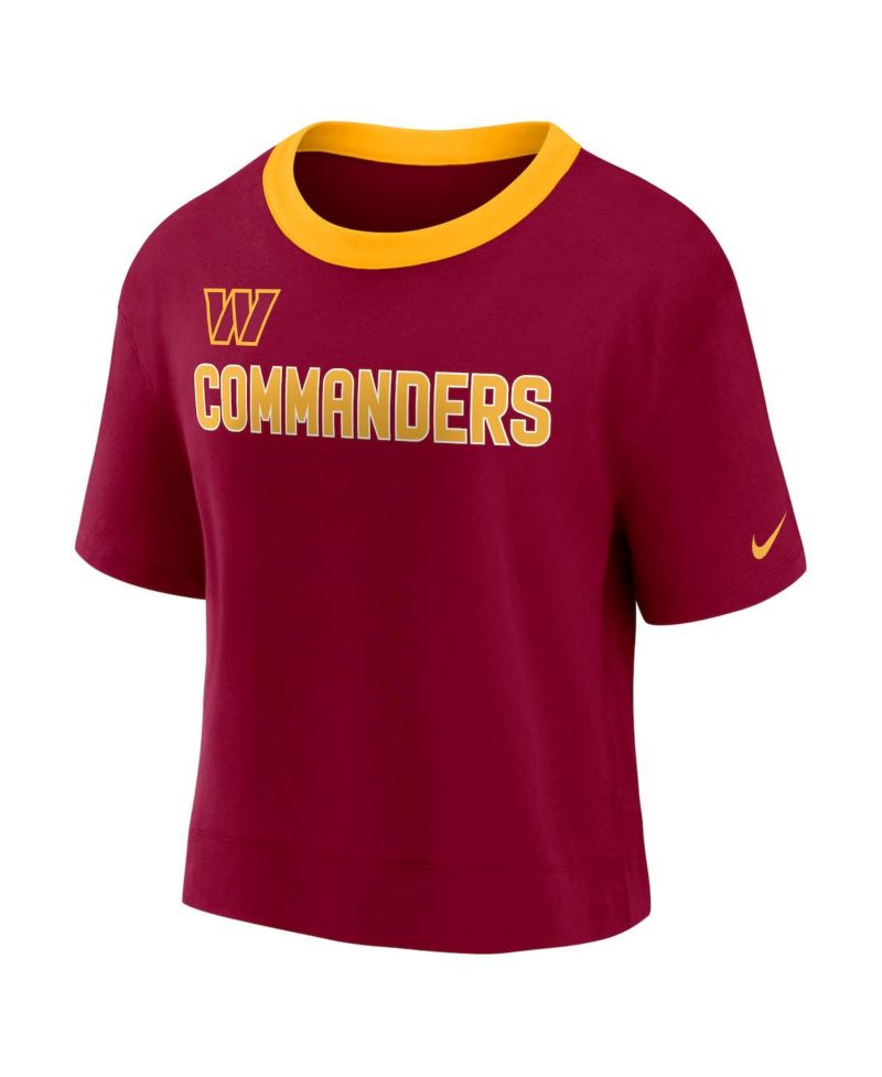 Women's Burgundy Washington Commanders High Hip Fashion Cropped Top