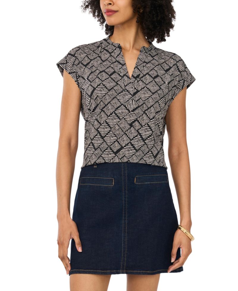 Women's Printed Short-Sleeve Top