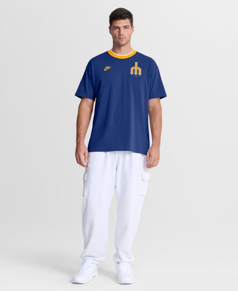 Men's Royal Seattle Mariners Cooperstown Collection Ringer T-Shirt