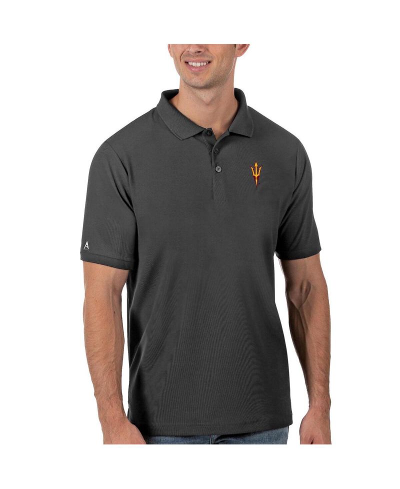 Men's Anthracite Arizona State Sun Devils Legacy Pique Polo