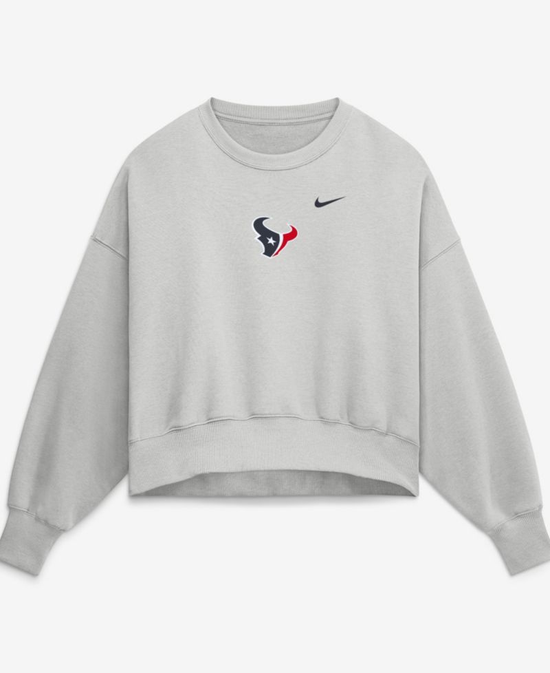 Women's Gray Houston Texans Oversized Primetime Phoenix Fleece Sweatshirt