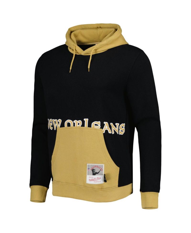 Men's Black New Orleans Saints Big Face 5.0 Pullover Hoodie