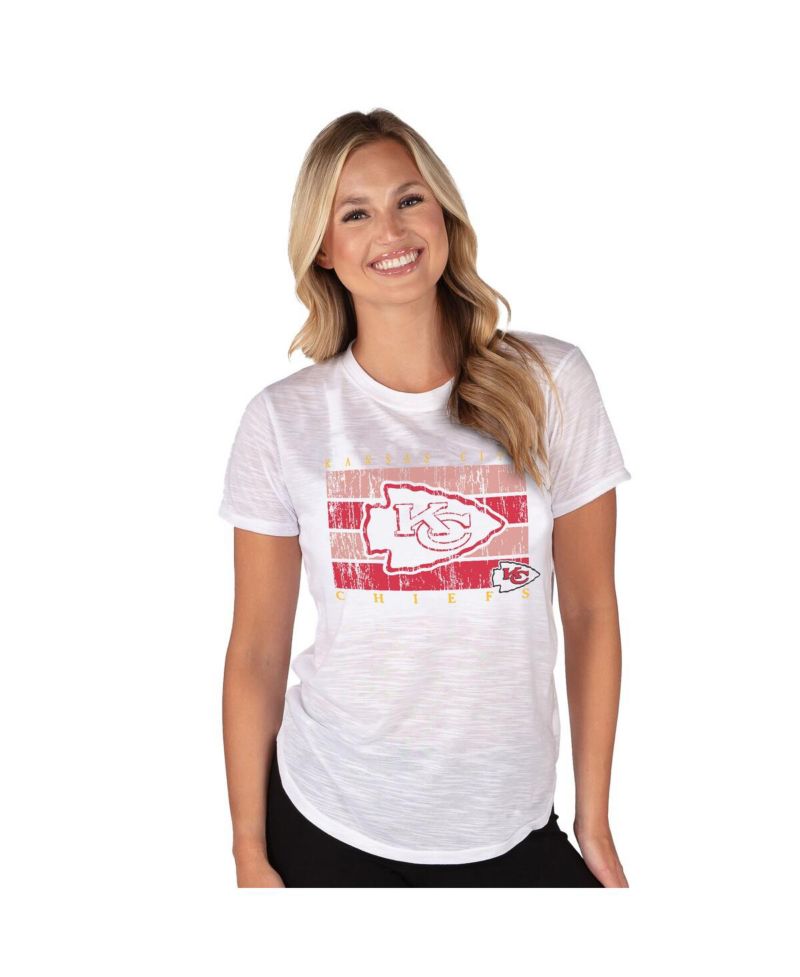 Women's White Kansas City Chiefs Infuse Lightweight Slub Knit Top