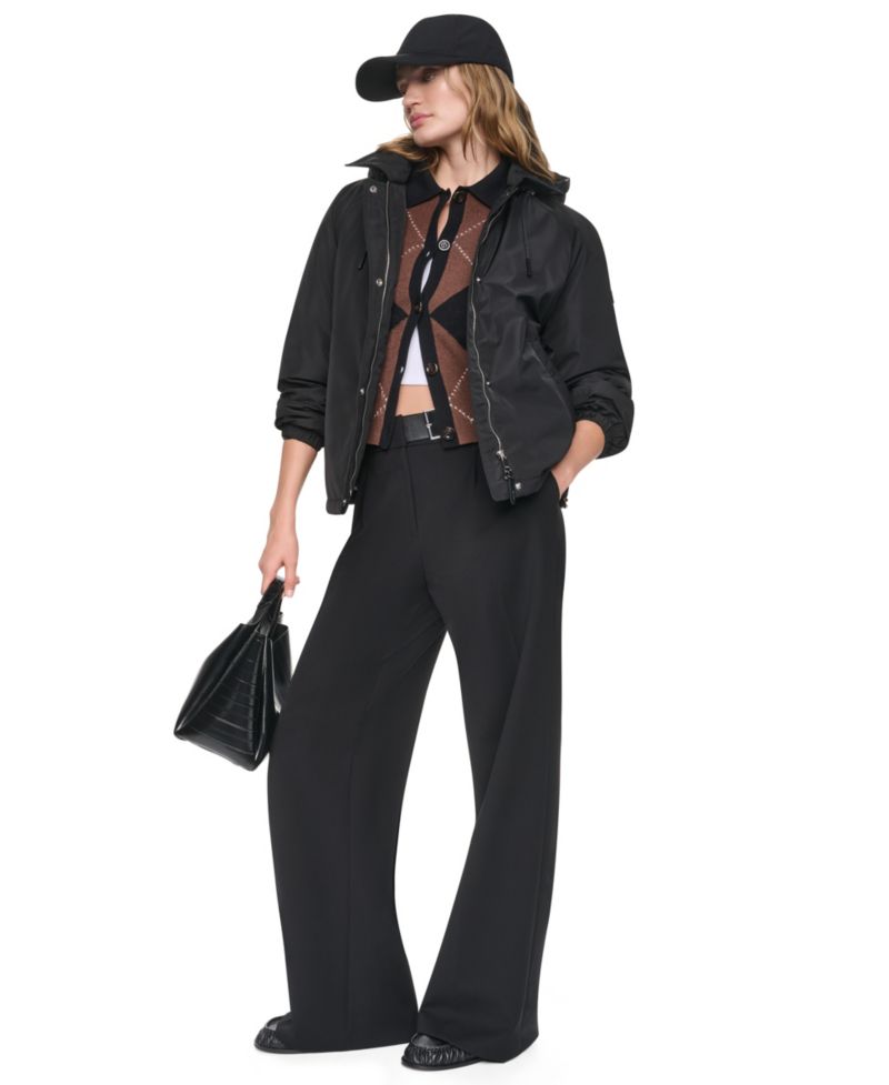 Women's Hooded Bubble Hem Rain jacket