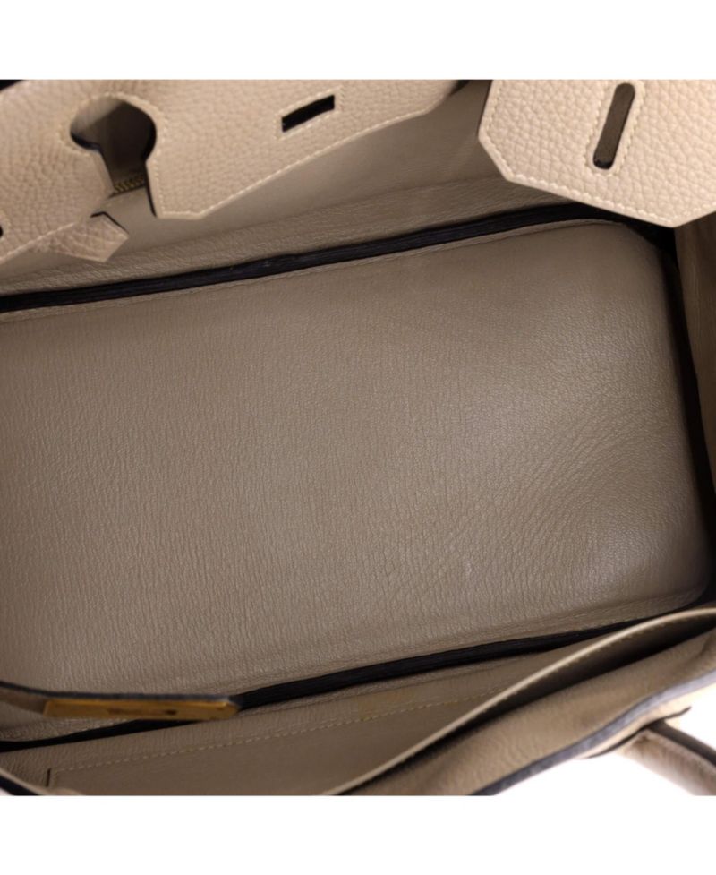 Pre-Owned Hermes Birkin 30 Handbag Grey Togo with Gold Hardware