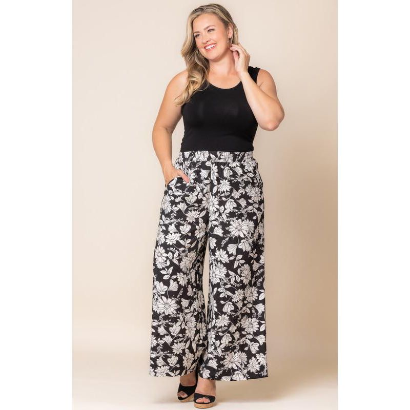 Plus Size Eva Wide Leg Palazzo Pants