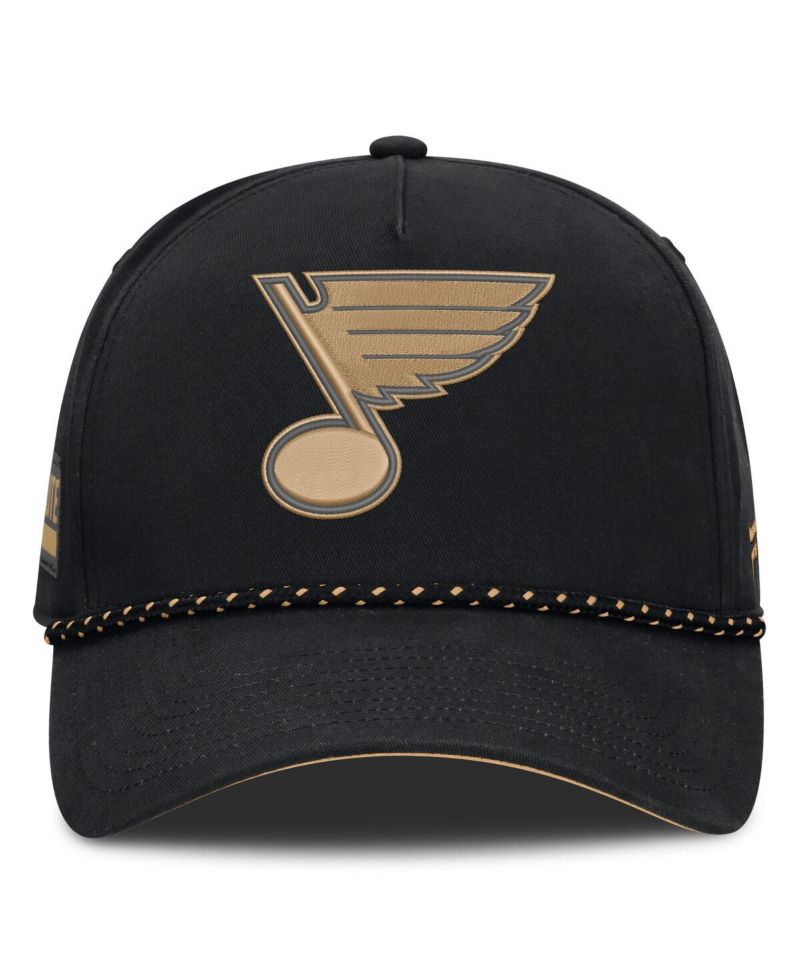 Men's Black St. Louis Blues Military Appreciation Authentic Pro A-Frame Adjustable Hat