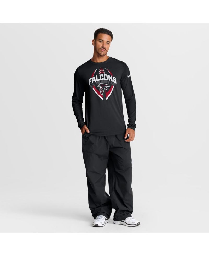 Men's Black Atlanta Falcons Primetime Legend Icon Performance Long Sleeve T-Shirt