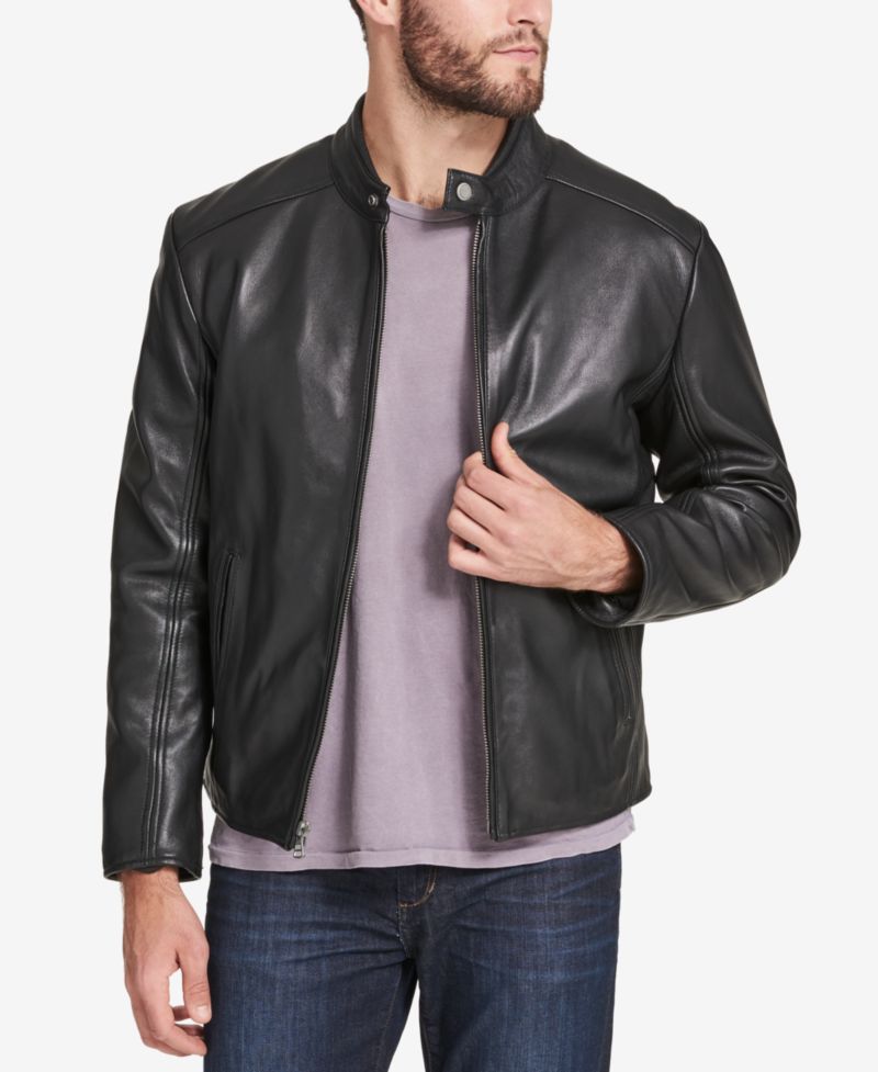 Men's Leather Moto Jacket