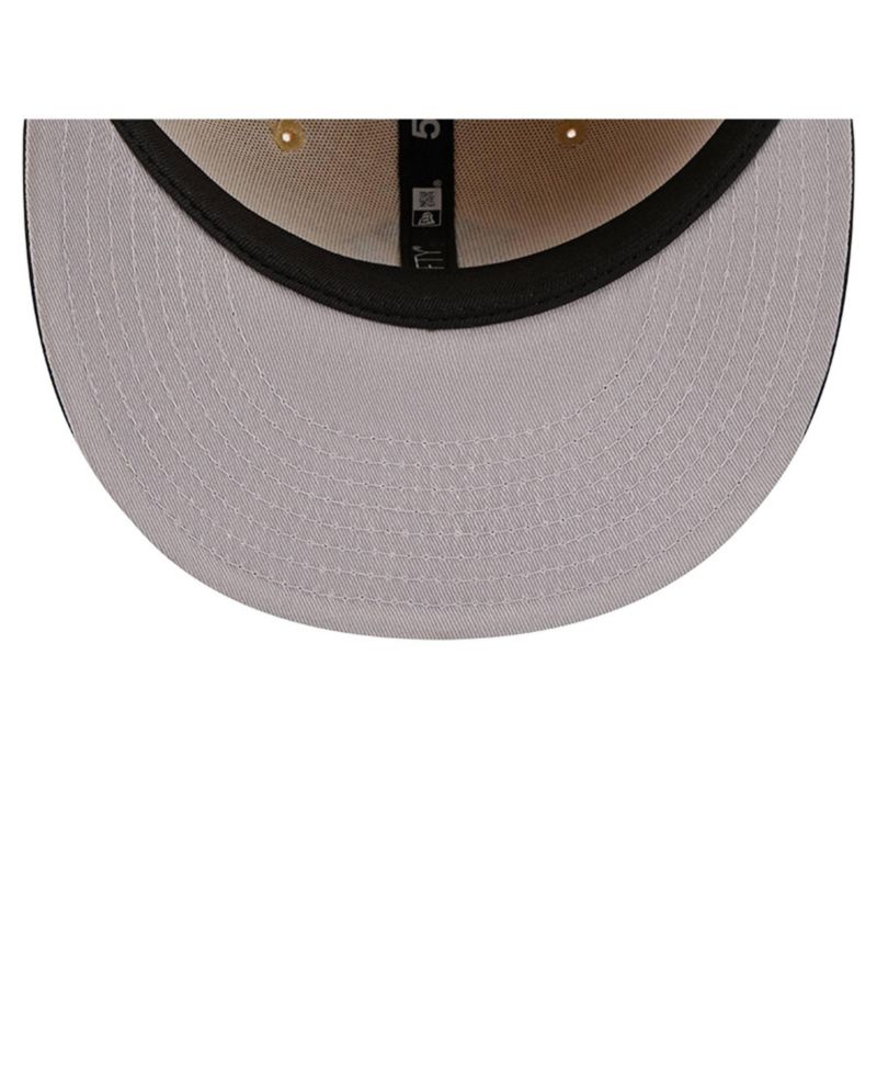 Men's Light Beige New York Yankees Two-Tone Embroidered Visor 59FIFTY Fitted Hat
