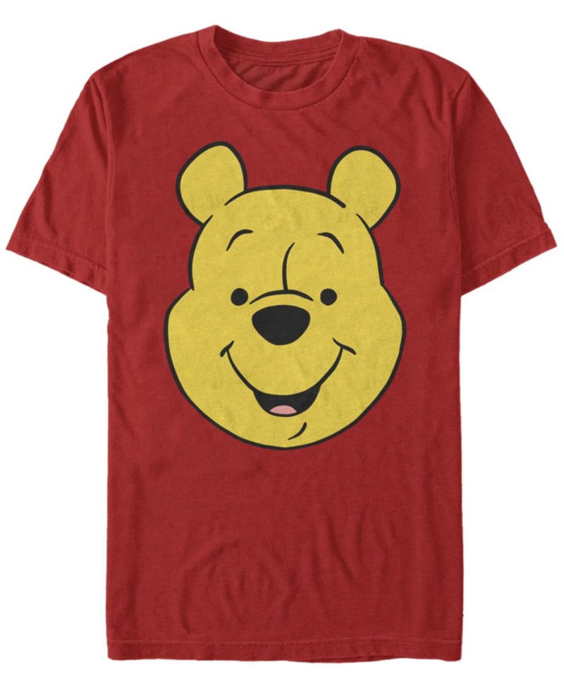 Men's Winnie Pooh Big Face Short Sleeve Crew T-shirt