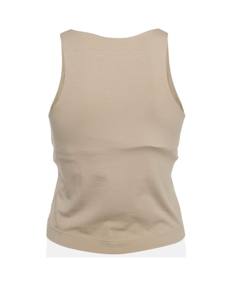 Women's Monili-Trimmed Knit Cropped Tank Top