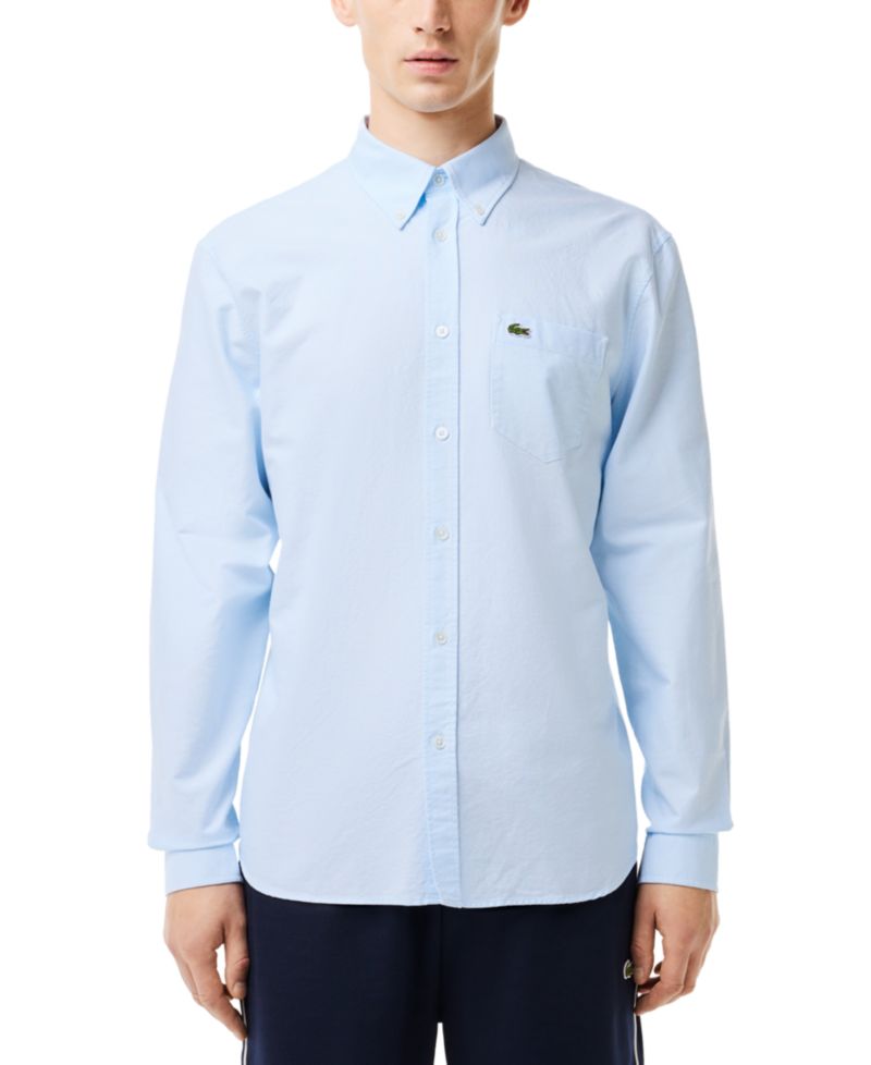 Men's Woven Long Sleeve Button-Down Oxford Shirt