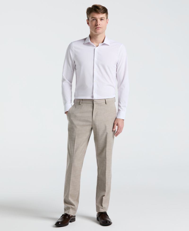 Men's Modern-Fit Sharkskin Dress Pants