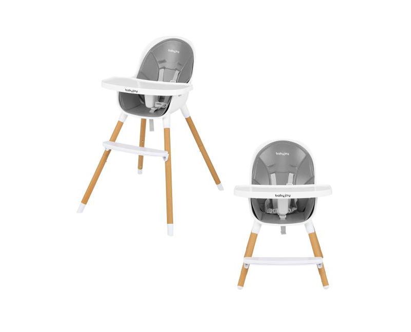 4-in-1 Convertible Baby High Chair Infant Feeding Chair with Adjustable Tray