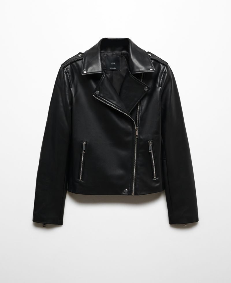 Women's Faux-Leather Biker Jacket