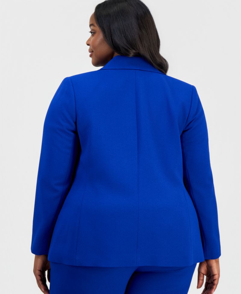 ASL Plus Size Peak Lapel One-Button Blazer