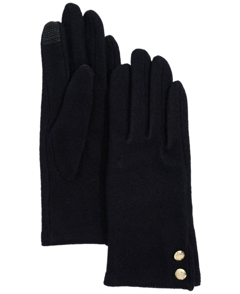 Two Button Cashmere Blend Touch Gloves