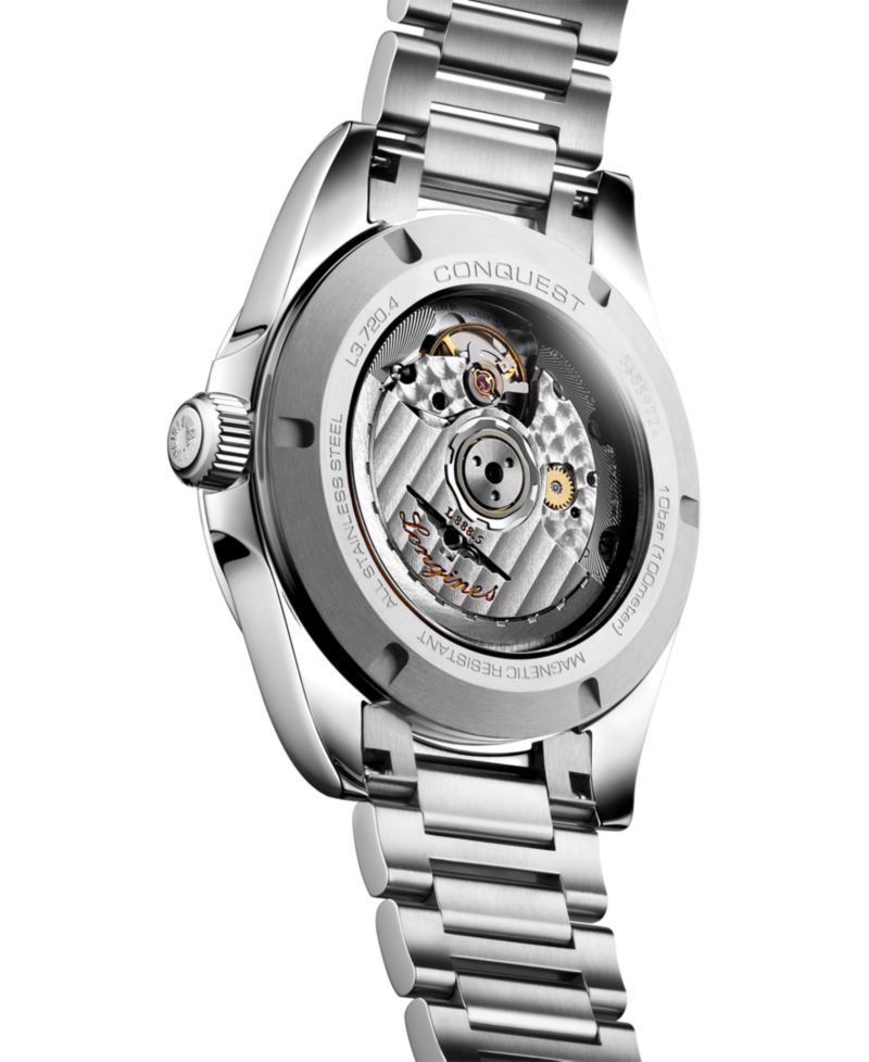 Men's Swiss Automatic Conquest Stainless Steel Bracelet Watch 38mm