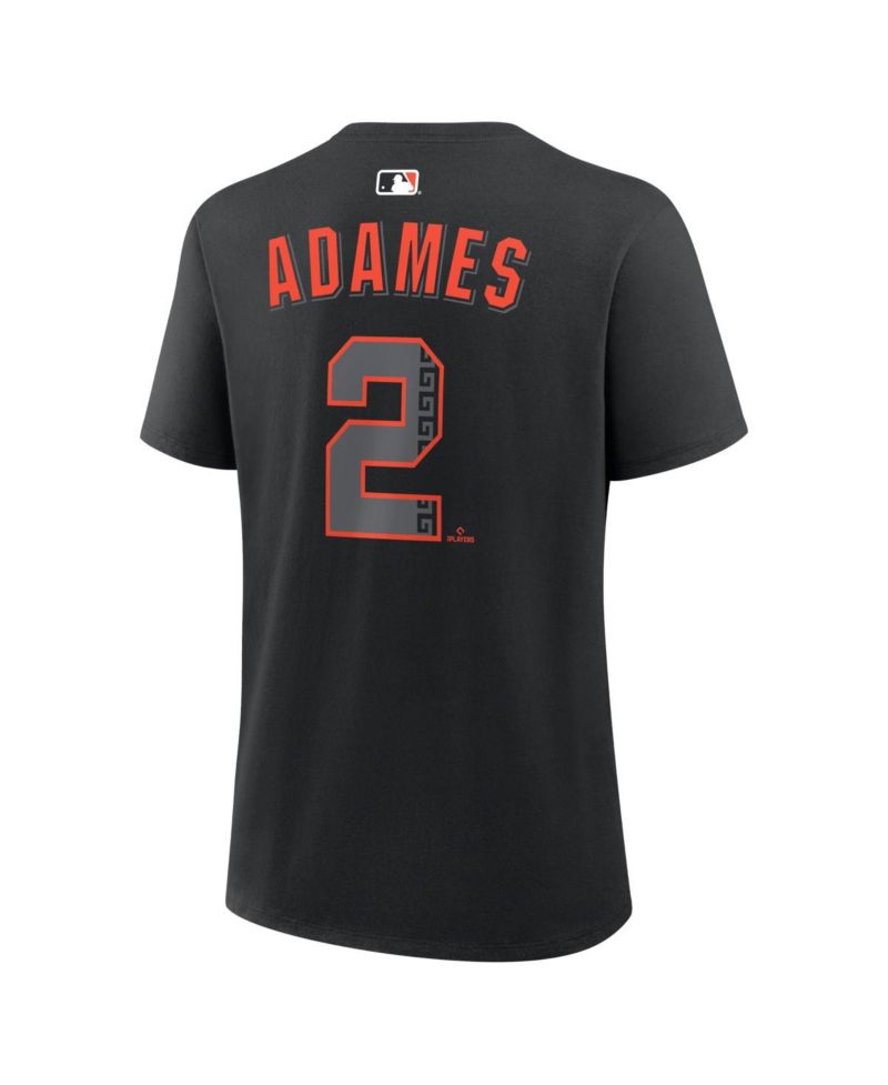 Women's Willy Adames Black San Francisco Giants Alternate Name & Number T-Shirt