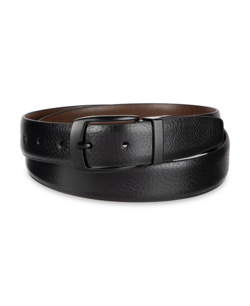 Men's Reversible Textured Leather Belt