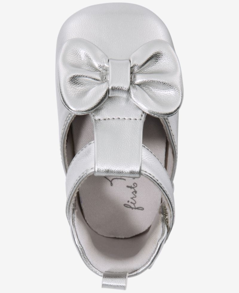 Baby Girls Metallic Bow Shoes