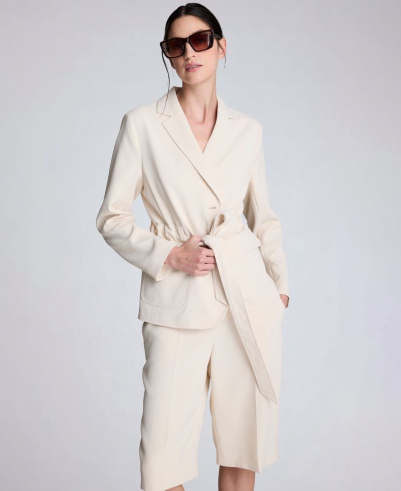 Women's Notch Collar Vision Twill Belted Jacket