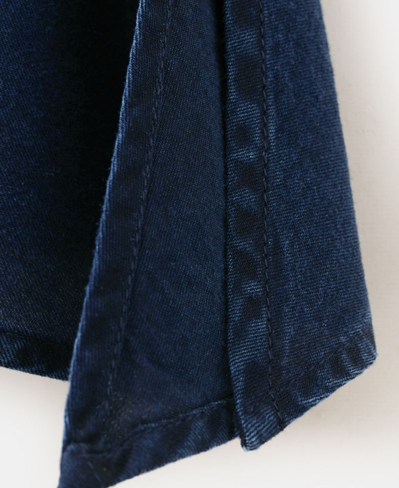 Women's Asymmetrical Denim Halter Neck Top