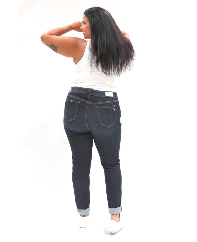 Plus Size High Rise Ankle Skinny Jeans